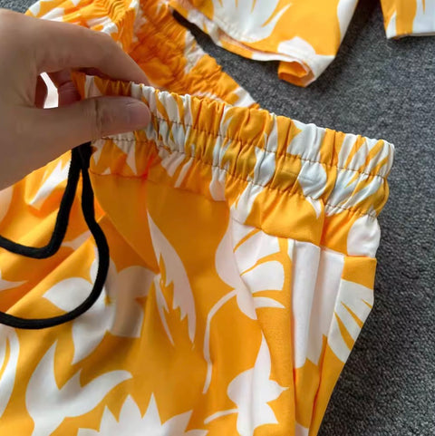 Printed Polo Shirt & Trousers 2Pcs