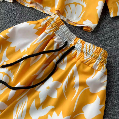 Printed Polo Shirt & Trousers 2Pcs