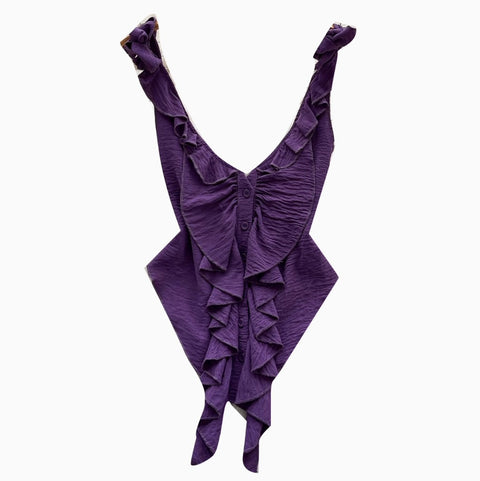 Irregular Design Ruffled Ribbon Jumpsuits