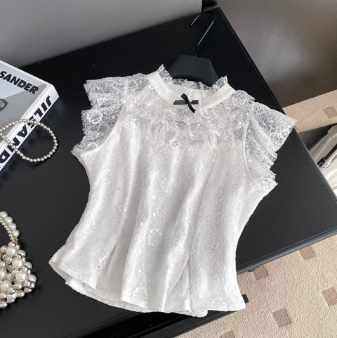 Premium Embroidery Sequined Lace Top