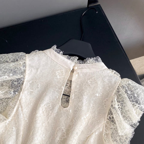 Premium Embroidery Sequined Lace Top