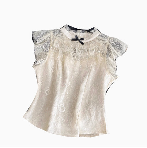 Premium Embroidery Sequined Lace Top