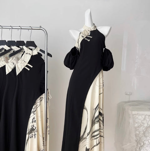 Chinese Style Ink Painting Dress