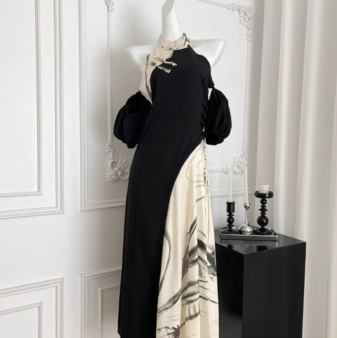 Chinese Style Ink Painting Dress