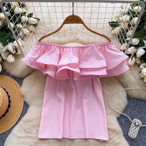 Sweetie Off-shoulder Ruffled Top