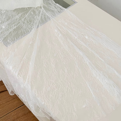 Sexy Embroidered White Lace Dress