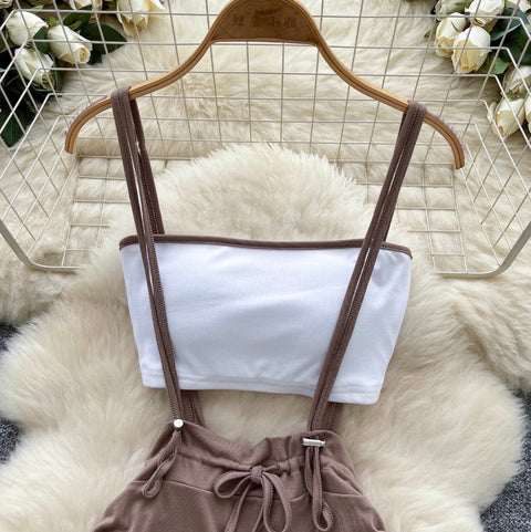Padded Tank Top & Strap Skirt 2Pcs