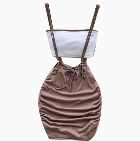 Padded Tank Top & Strap Skirt 2Pcs