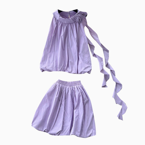 Halter Top & Ruffled Skirt 2Pcs