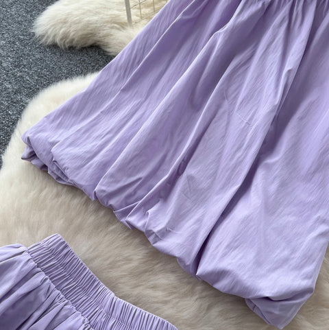 Halter Top & Ruffled Skirt 2Pcs