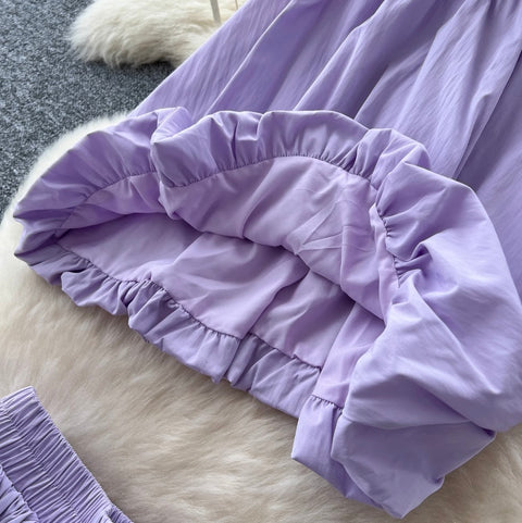 Halter Top & Ruffled Skirt 2Pcs