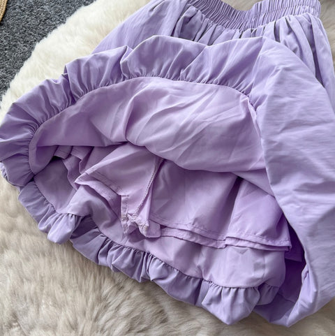 Halter Top & Ruffled Skirt 2Pcs