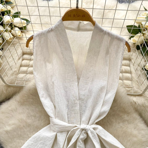 Casual V-neck Sleeveless Shirt