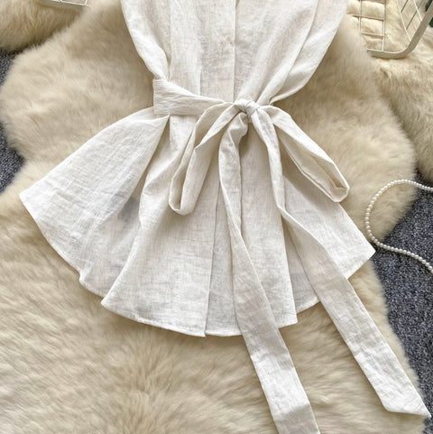 Casual V-neck Sleeveless Shirt