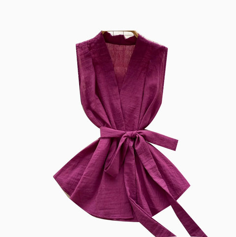 Casual V-neck Sleeveless Shirt