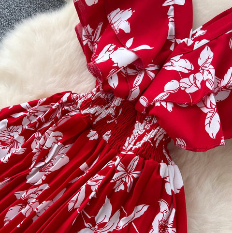 Premium Floral Printed Flared Jumpsuit