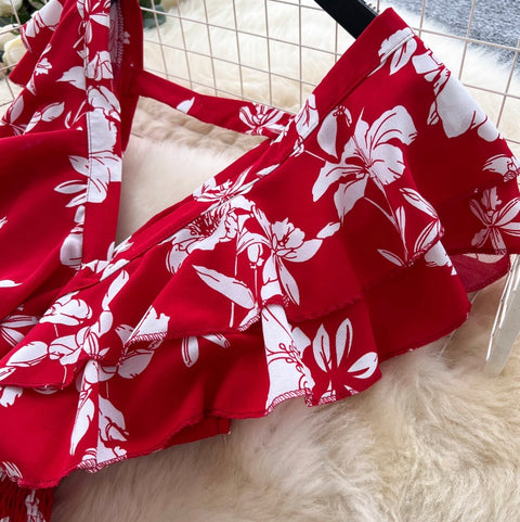 Premium Floral Printed Flared Jumpsuit