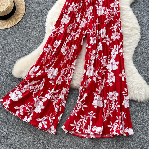 Premium Floral Printed Flared Jumpsuit