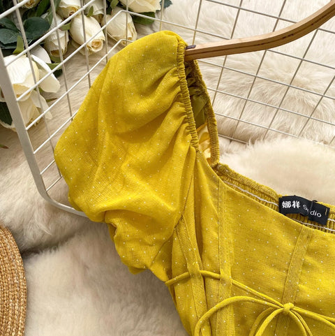 French Style Square Neckline Shirt