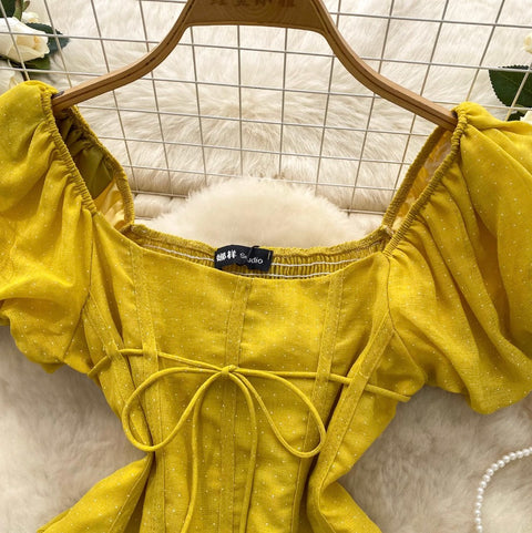 French Style Square Neckline Shirt