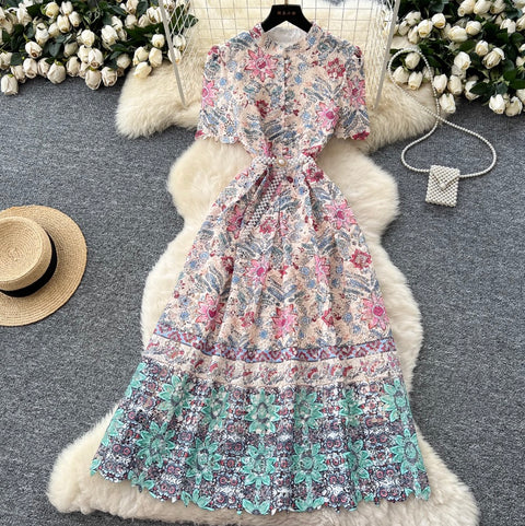 Premium Crochet Floral Lace Dress