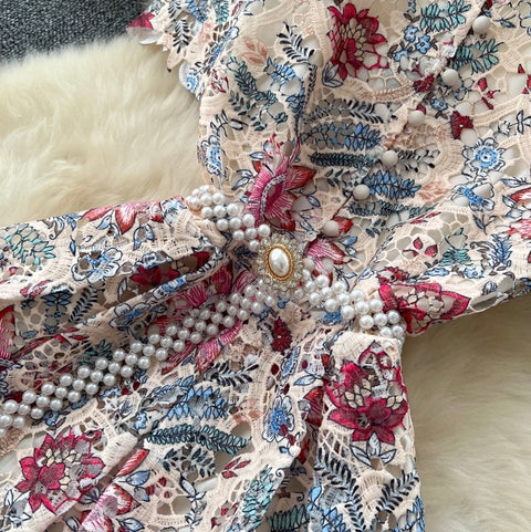 Premium Crochet Floral Lace Dress