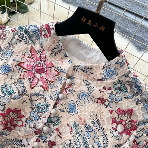 Premium Crochet Floral Lace Dress