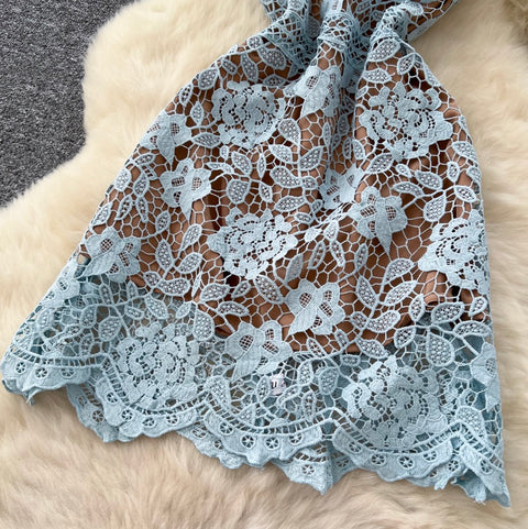 Embroidered Lace Camisole & Mesh Skirt 2Pcs
