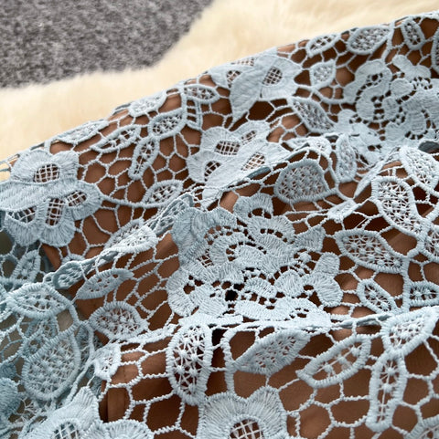 Embroidered Lace Camisole & Mesh Skirt 2Pcs