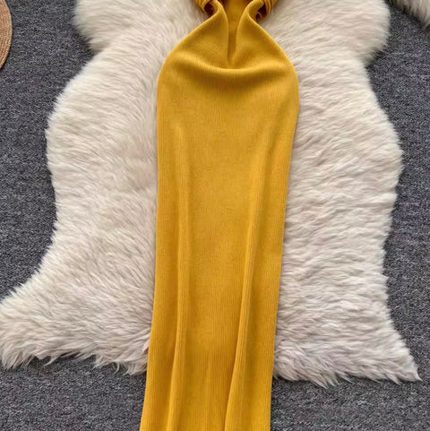 Premium Sleeveless Knotted Knit Dress