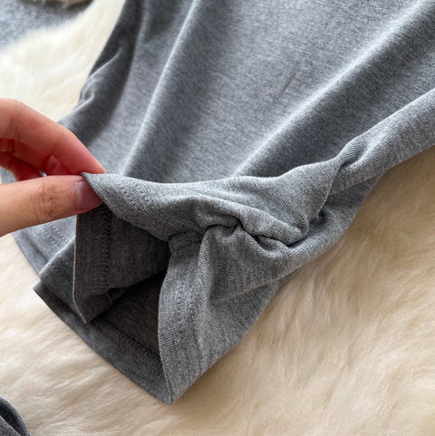 Monogrammed T-shirt & Fishtail Skirt 2Pcs