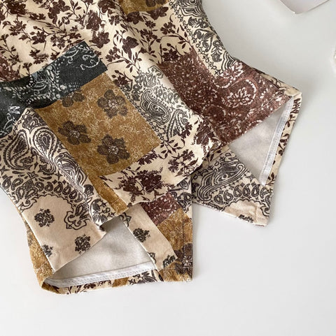 High-end Pattern Printed Openwork Vest