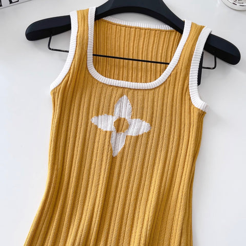 Hottie Square Neckline Knit Vest