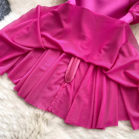 Irregular Design Mesh Patchwork Top