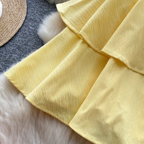 Summer Backless Candy Yellow Camisole