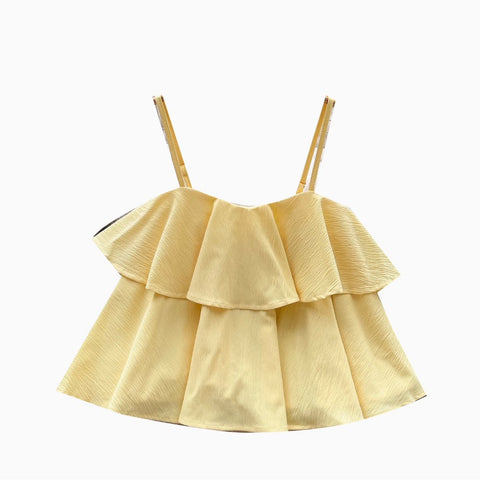 Summer Backless Candy Yellow Camisole