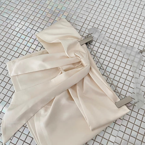 Courtly Lace Top & Bow-tie Skirt 2Pcs