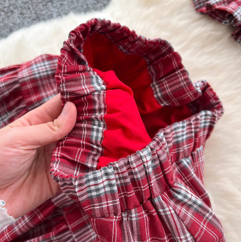 Sweetie Plaid Camisole & Skirt 2Pcs