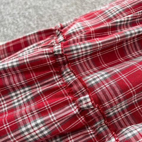 Sweetie Plaid Camisole & Skirt 2Pcs