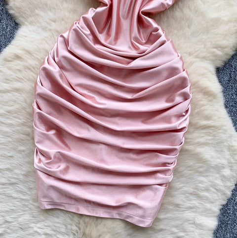 Premium Beaded Backless Halter Dress