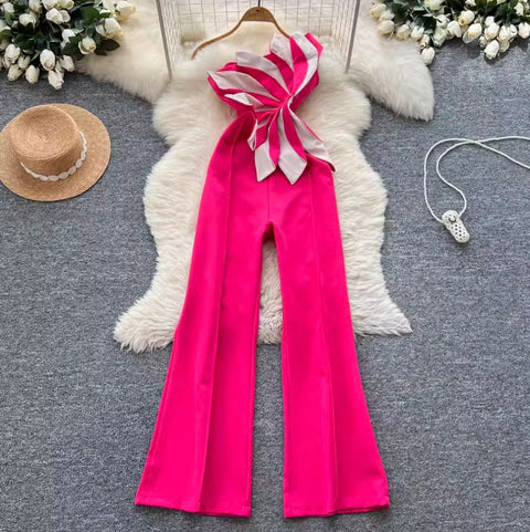 High-end 3D Decor Bustier Jumpsuit