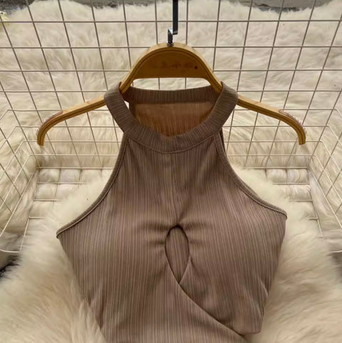 Halter Top & Drawstring Skirt 2Pcs