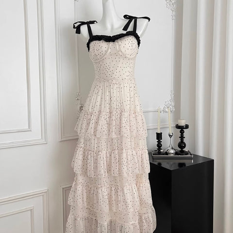 Polka Dot Beaded Cake Dress