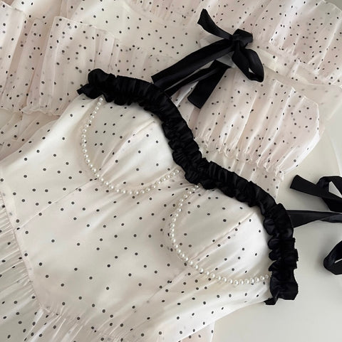 Polka Dot Beaded Cake Dress