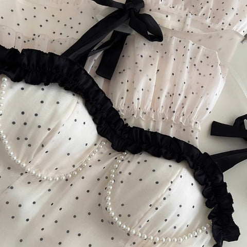 Polka Dot Beaded Cake Dress