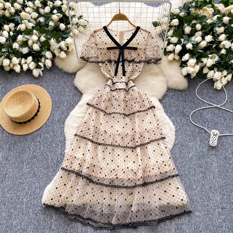 French Style Lace Patchwork Dress