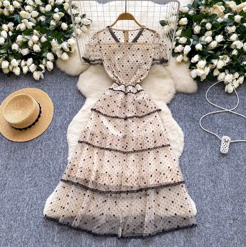 French Style Lace Patchwork Dress