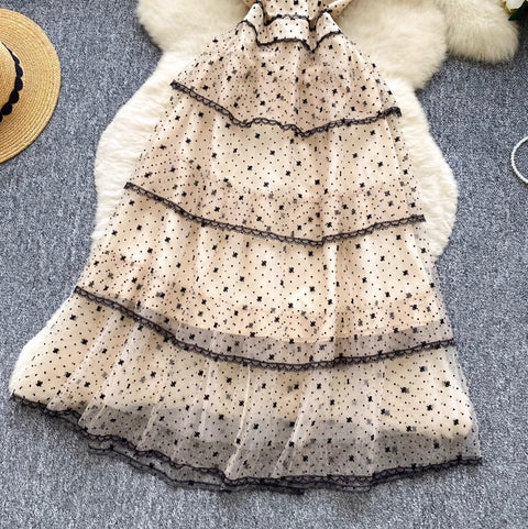 French Style Lace Patchwork Dress