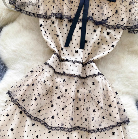 French Style Lace Patchwork Dress