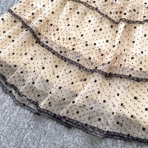 French Style Lace Patchwork Dress